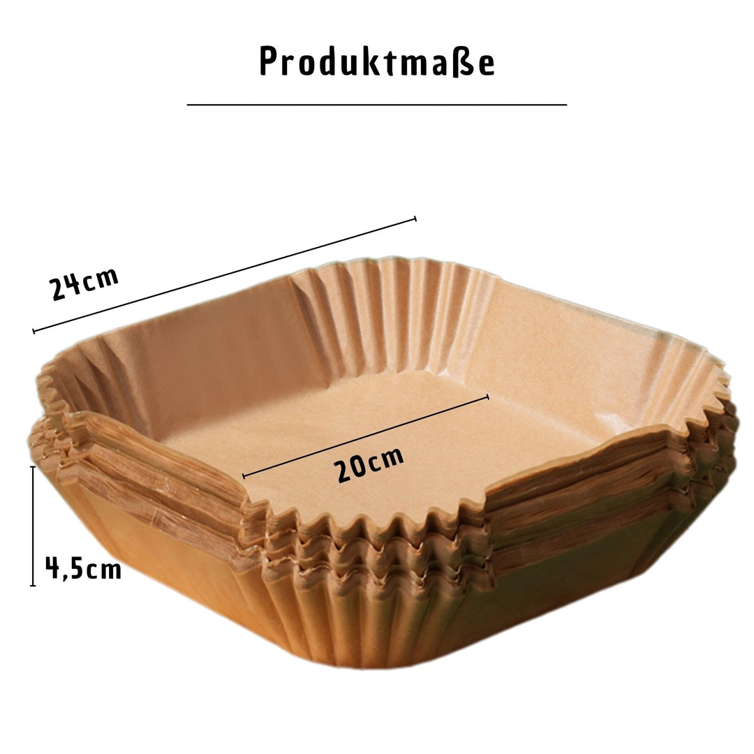 Papierowe wkładki do frytkownicy beztłuszczowej 100 szt. 24x20cm 230°C
