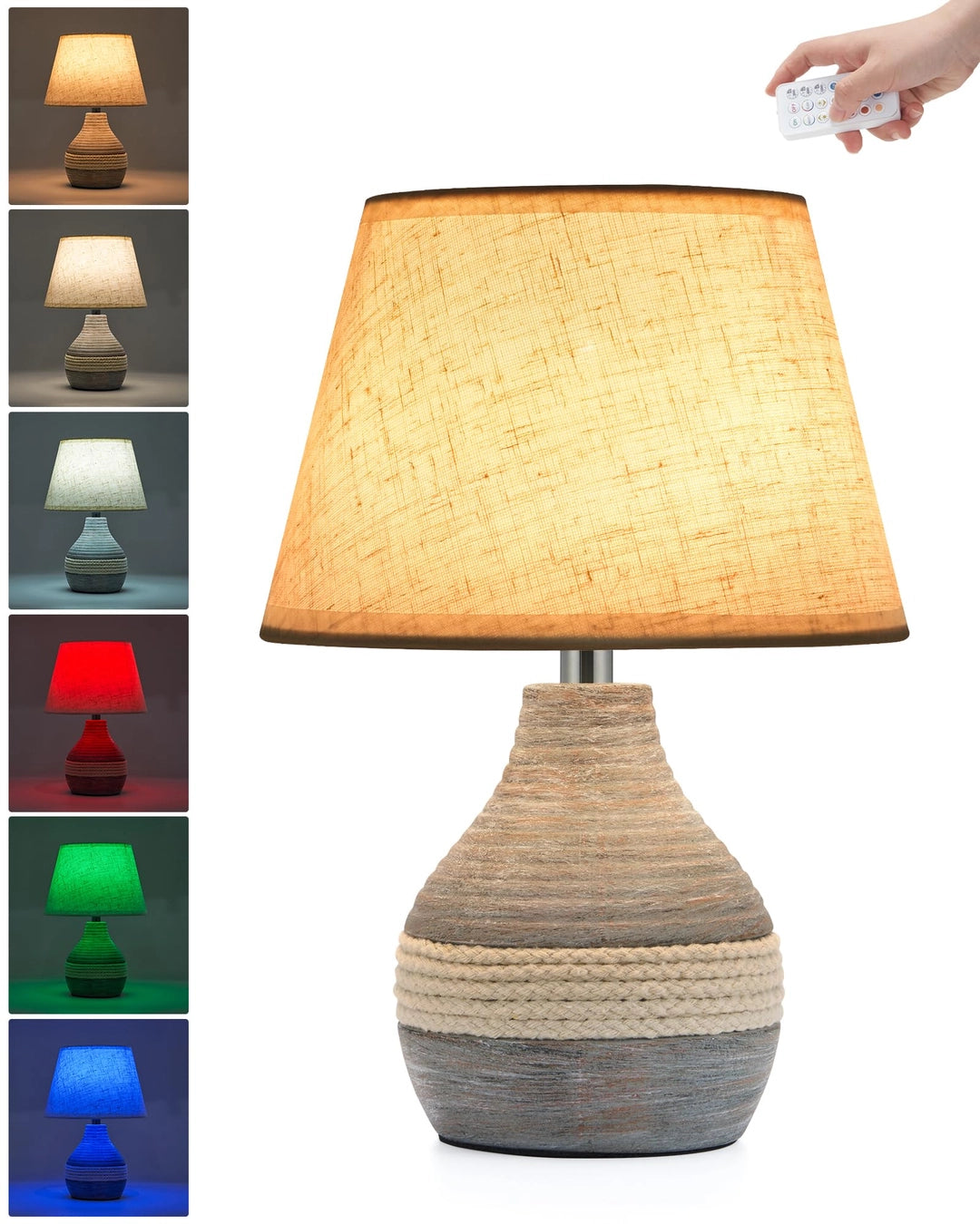 Bezprzewodowa Lampka Nocna Stołowa LED Ozdobna Wielokolorowa RGB + PILOT