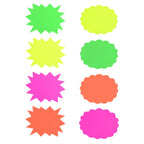 Fluo kartoniki cenowe cenówka 13x17 cm – 80 szt. neonowych etykiet do promocji