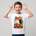 21NA Naprasowanka DTF A4 – Duszek z Kotkiem i Dynią | Halloween