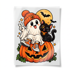 21NA Naprasowanka DTF A4 – Duszek z Kotkiem i Dynią | Halloween