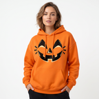 Bluza Dynia Halloween z Kapturem – Dzieci i Dorośli – Pomarańczowa
