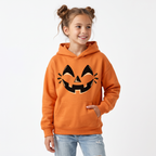 Bluza Dynia Halloween z Kapturem – Dzieci i Dorośli – Pomarańczowa