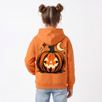 Bluza Dynia Halloween z Kapturem – Dzieci i Dorośli – Pomarańczowa