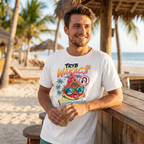 Koszulka Męska T-Shirt Na Wakacje Wakacyjna Urlop Napis Koszulka na Lato