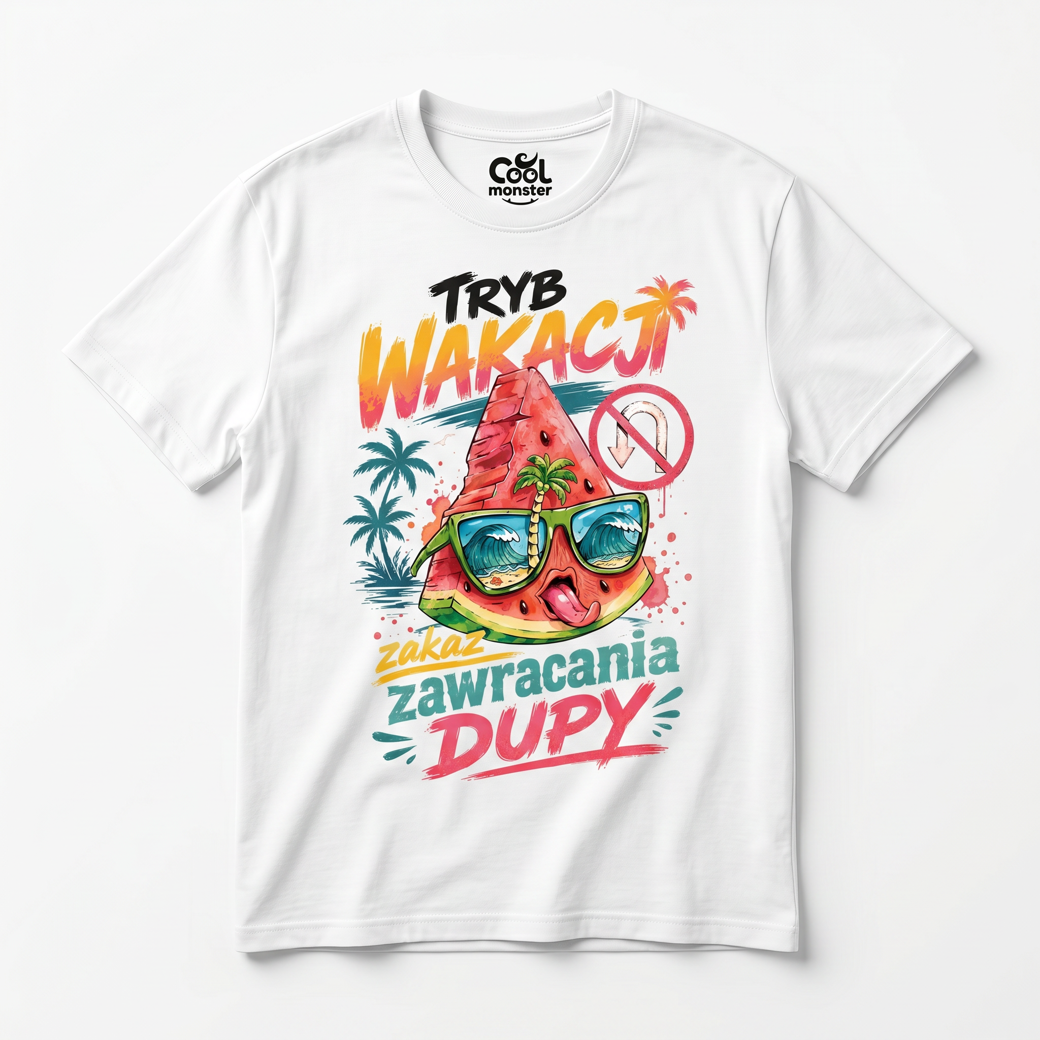Koszulka Męska T-Shirt Na Wakacje Wakacyjna Urlop Napis Koszulka na Lato