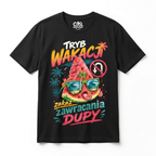 Koszulka Męska T-Shirt Na Wakacje Wakacyjna Urlop Napis Koszulka na Lato