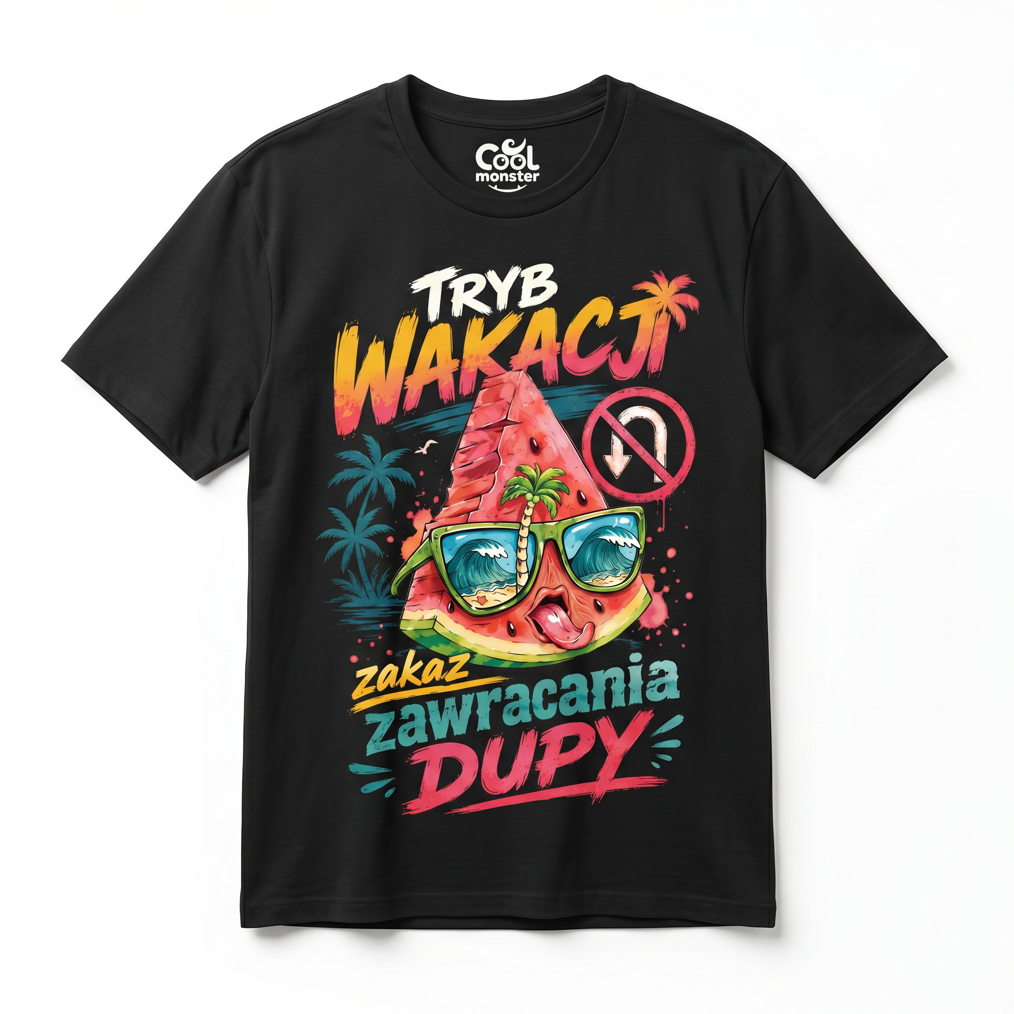 Koszulka Męska T-Shirt Na Wakacje Wakacyjna Urlop Napis Koszulka na Lato