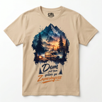 Koszulka Męska Bawełniana T-Shirt z Kamperem Do Podróży "Dom Jest tam Gdzie go Zaparkujesz"