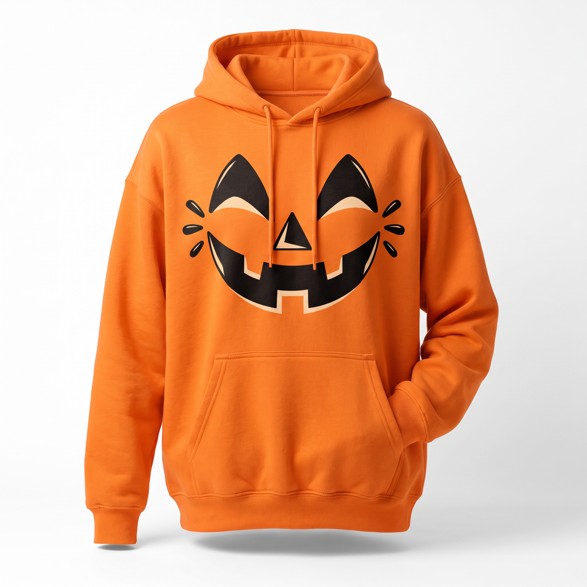 Bluza Dynia Halloween z Kapturem – Dzieci i Dorośli – Pomarańczowa