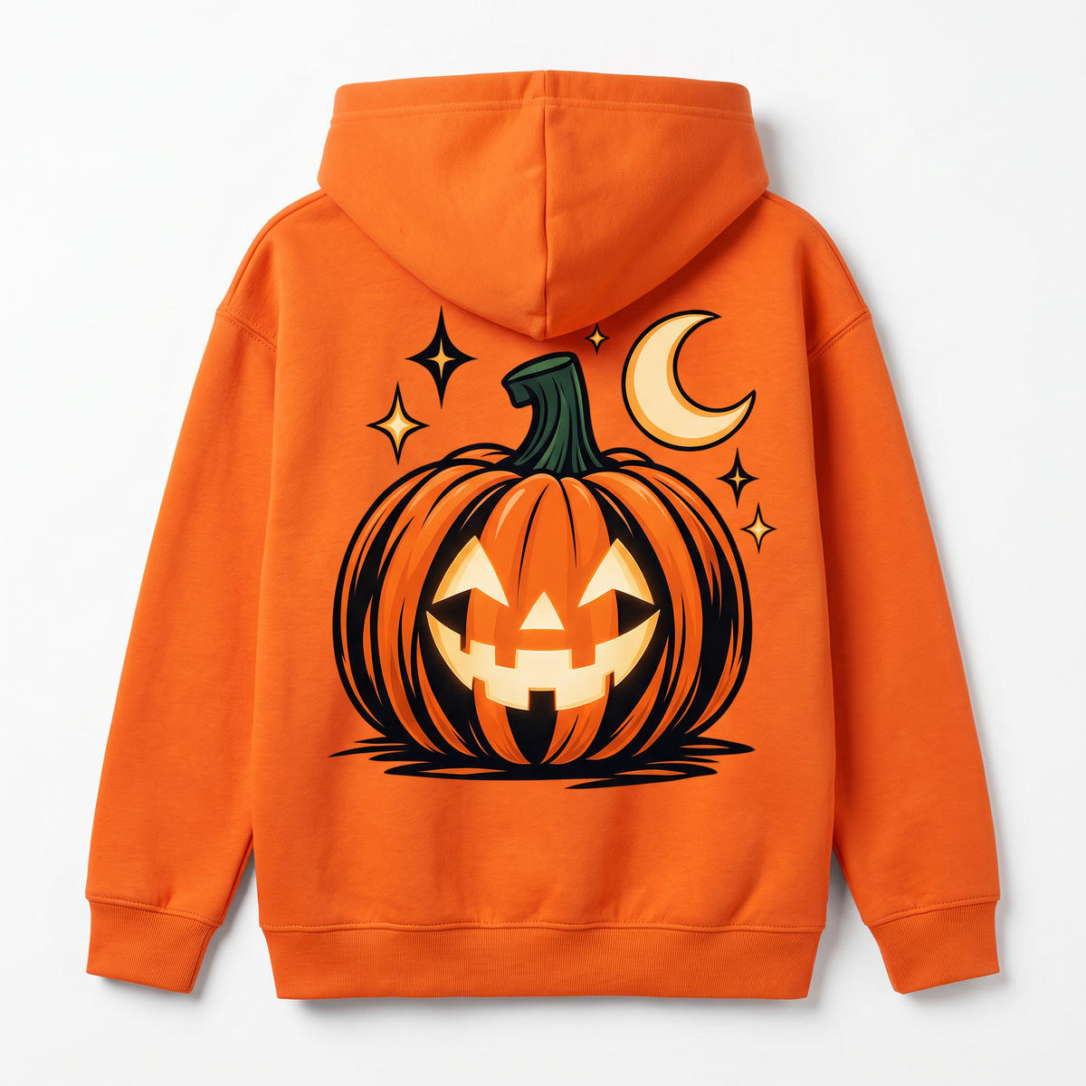 Bluza Dynia Halloween z Kapturem – Dzieci i Dorośli – Pomarańczowa