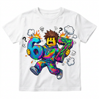 Śmieszna Koszulka Dziecięca T-Shirt 6 7 six seven brainrot Mem HIT 26_20