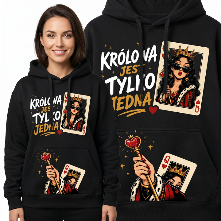 Bluza Damska Śmieszna T-Shirt dla niej na Prezent "Królowa jest tylko jedna"