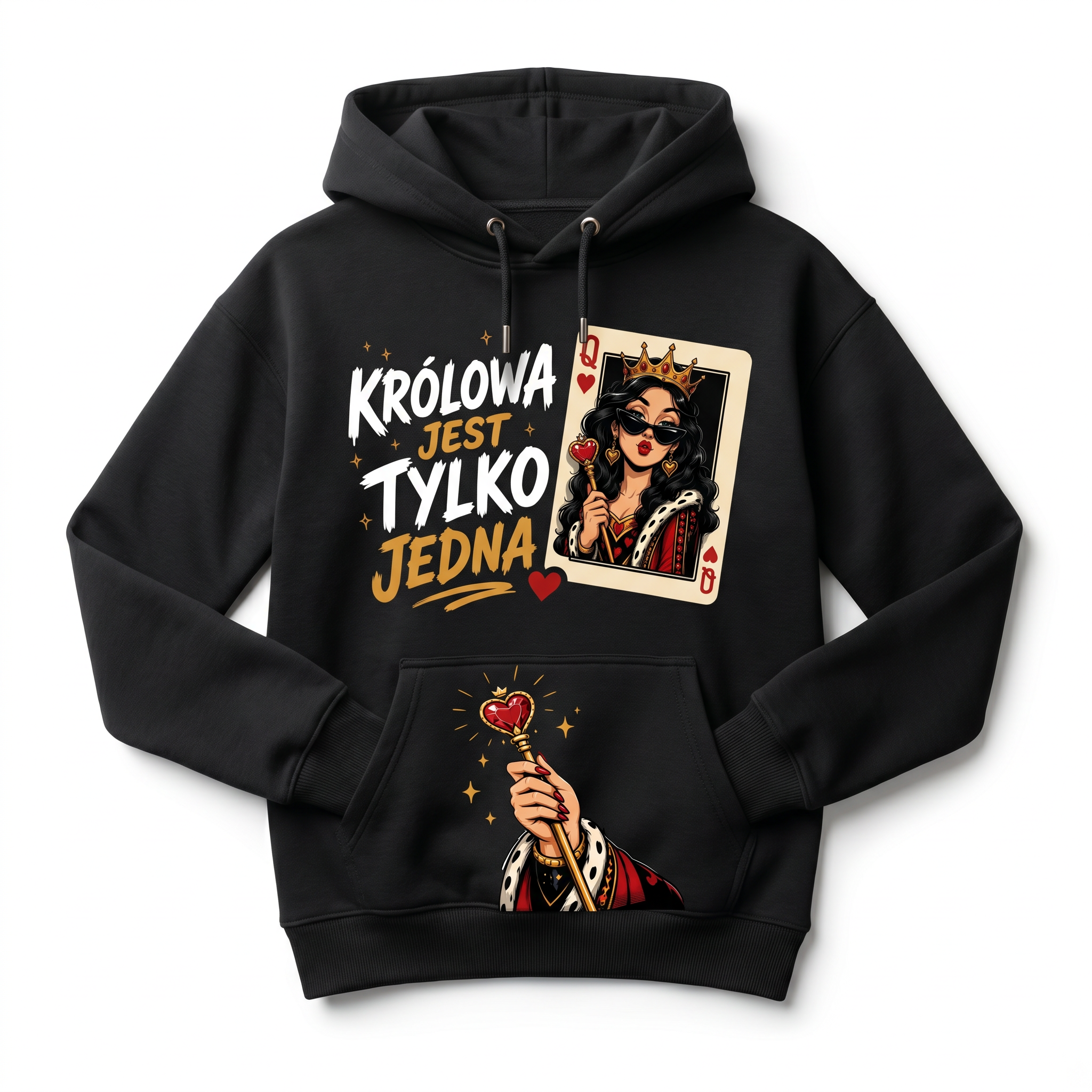 Bluza Damska Śmieszna T-Shirt dla niej na Prezent "Królowa jest tylko jedna"