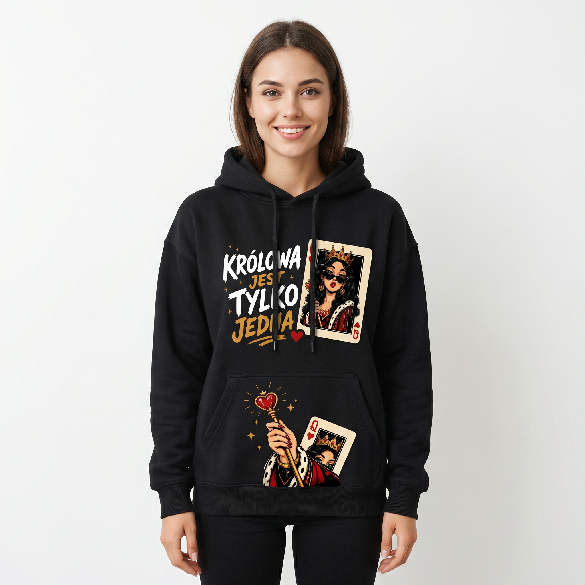Bluza Damska Śmieszna T-Shirt dla niej na Prezent "Królowa jest tylko jedna" Drugie zdjęcie produktu