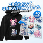 Naprasowanki, Naplamki Łatki Termo DTF Na Ubrania Zestaw Dla Dzieci i Dorosłych Morskie Zwierzęta