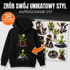 Naprasowanki, Naplamki Łatki Termo DTF Na Ubrania Zestaw Dla Dzieci i Dorosłych Ufo Kosmos