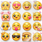 Naprasowanki, Naplamki Łatki Termo DTF Na Ubrania Zestaw Dla Dzieci Arkusz Emotki Emoji