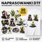 Naprasowanki, Naplamki Łatki Termo DTF Na Ubrania Zestaw Dla Dzieci i Dorosłych Ufo Kosmos