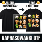 Naprasowanki, Naplamki Łatki Termo DTF Na Ubrania Zestaw Dla Dzieci Arkusz KAWAII Zwierzątka