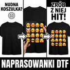 Naprasowanki, Naplamki Łatki Termo DTF Na Ubrania Zestaw Dla Dzieci Arkusz Emotki Emoji