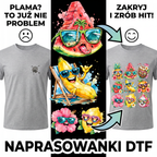 Naprasowanki, Naplamki Łatki Termo DTF Na Ubrania Zestaw Dla Dzieci i Dorosłych Owoce Lato