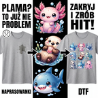 Naprasowanki, Naplamki Łatki Termo DTF Na Ubrania Zestaw Dla Dzieci i Dorosłych Morskie Zwierzęta