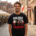 Koszulka Męska T-Shirt Prezent Psy Napis POLSKA GUROM MEM Śmieszna Koszulka Patriotyczny 26_50