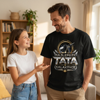 Koszulka Męska T-Shirt Prezent Dla Taty NAJLEPSZY TATA W GALAKTYCE Czarna