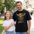 Koszulka Męska T-Shirt Prezent Dla Taty SUPER TATA Biała lub Czarna