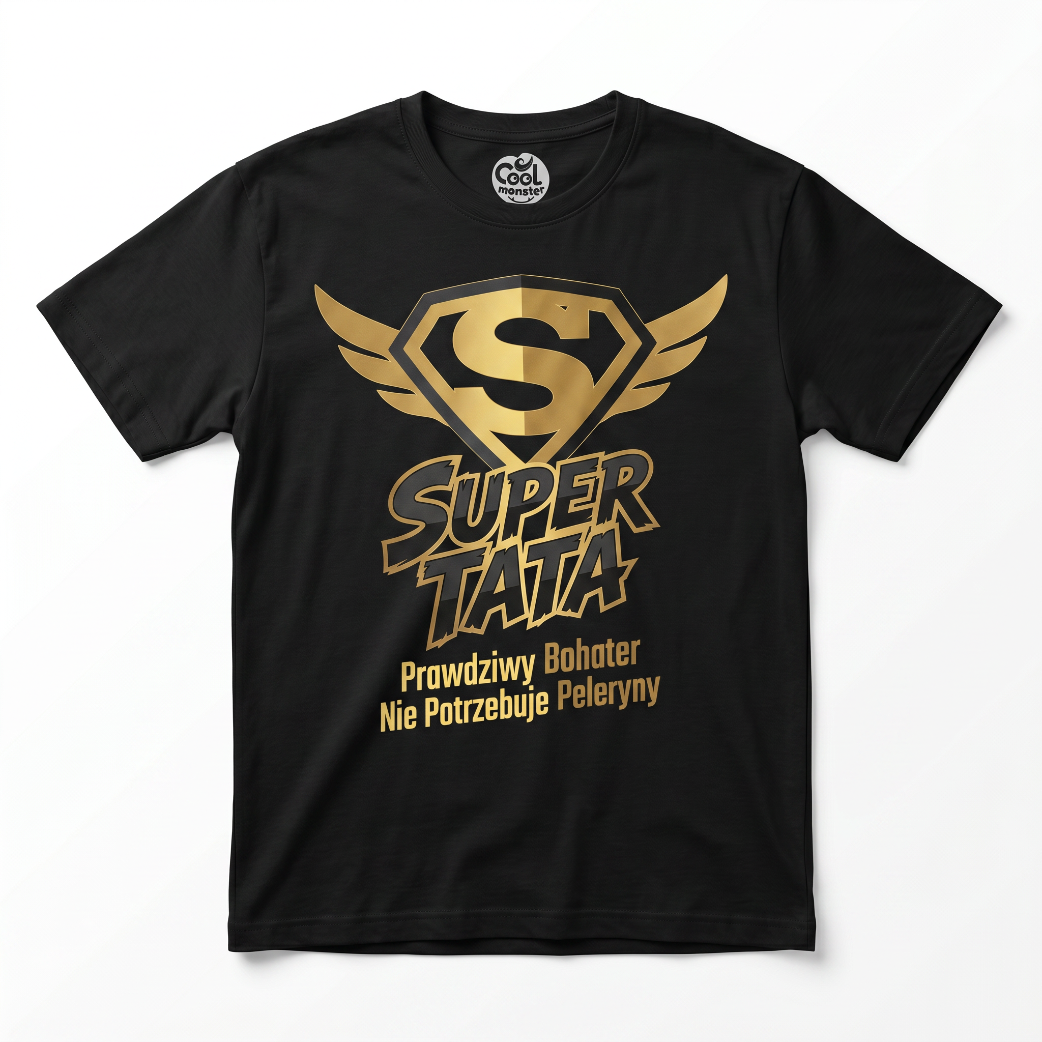 Koszulka Męska T-Shirt Prezent Dla Taty SUPER TATA Biała lub Czarna