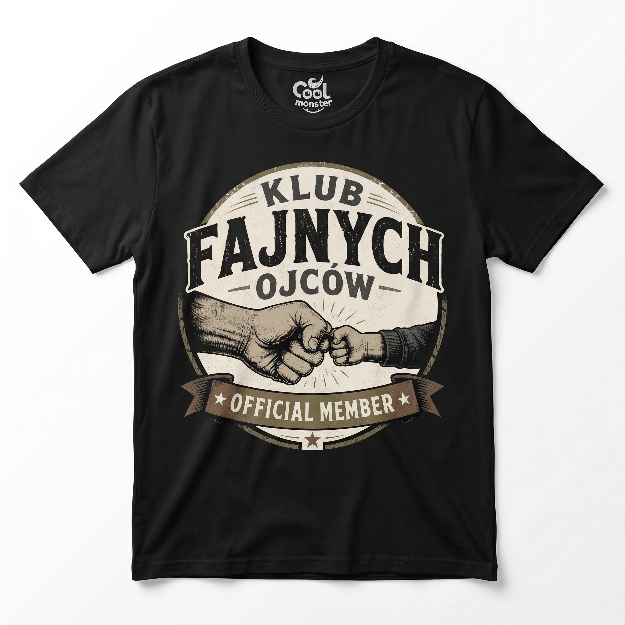 Koszulka Męska T-Shirt Prezent Dla Taty na Dzień Taty Ojca "Klub Fajnych Ojców"