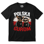 Koszulka Męska T-Shirt Prezent Psy Napis POLSKA GUROM MEM Śmieszna Koszulka Patriotyczny 26_50