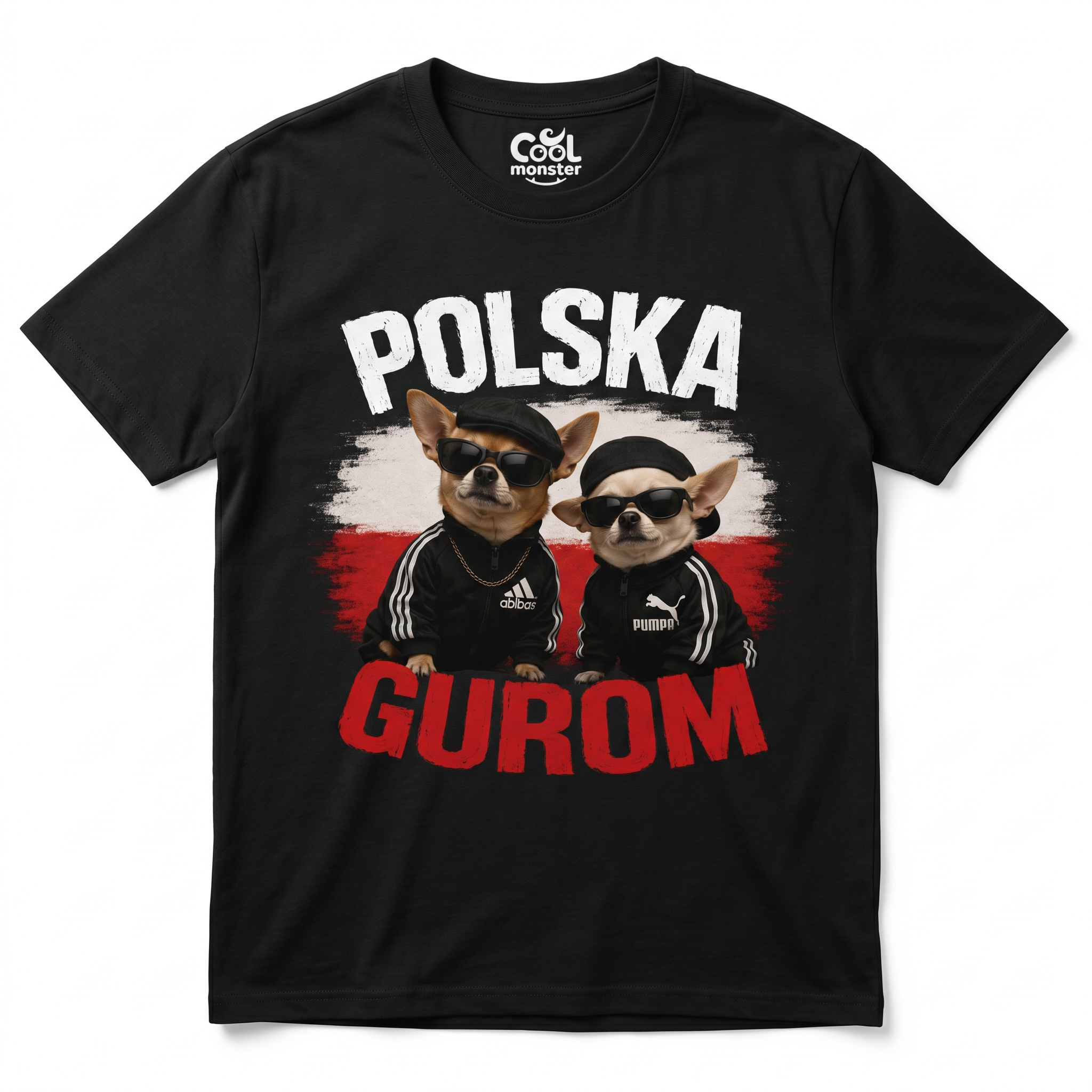 Koszulka Męska T-Shirt Prezent Psy Napis POLSKA GUROM MEM Śmieszna Koszulka Patriotyczny 26_50