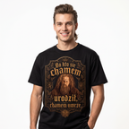 "Kto się Chamem urodził Chamem umrze" 1670 Serial Koszulka Męska T-Shirt Śmieszna Na Prezent - Czarna 26_64