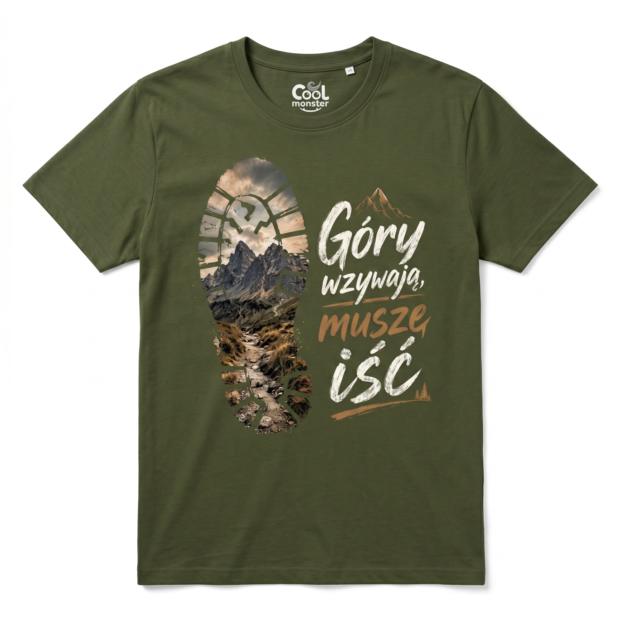 Koszulka Męska T-Shirt W góry Dla podróżnika Napis GÓRY WZYWAJĄ Koszulka W Góry