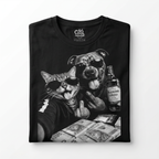 Koszulka Męska T-Shirt Prezent Kot i Pies Mafia Śmieszna koszulka MEM