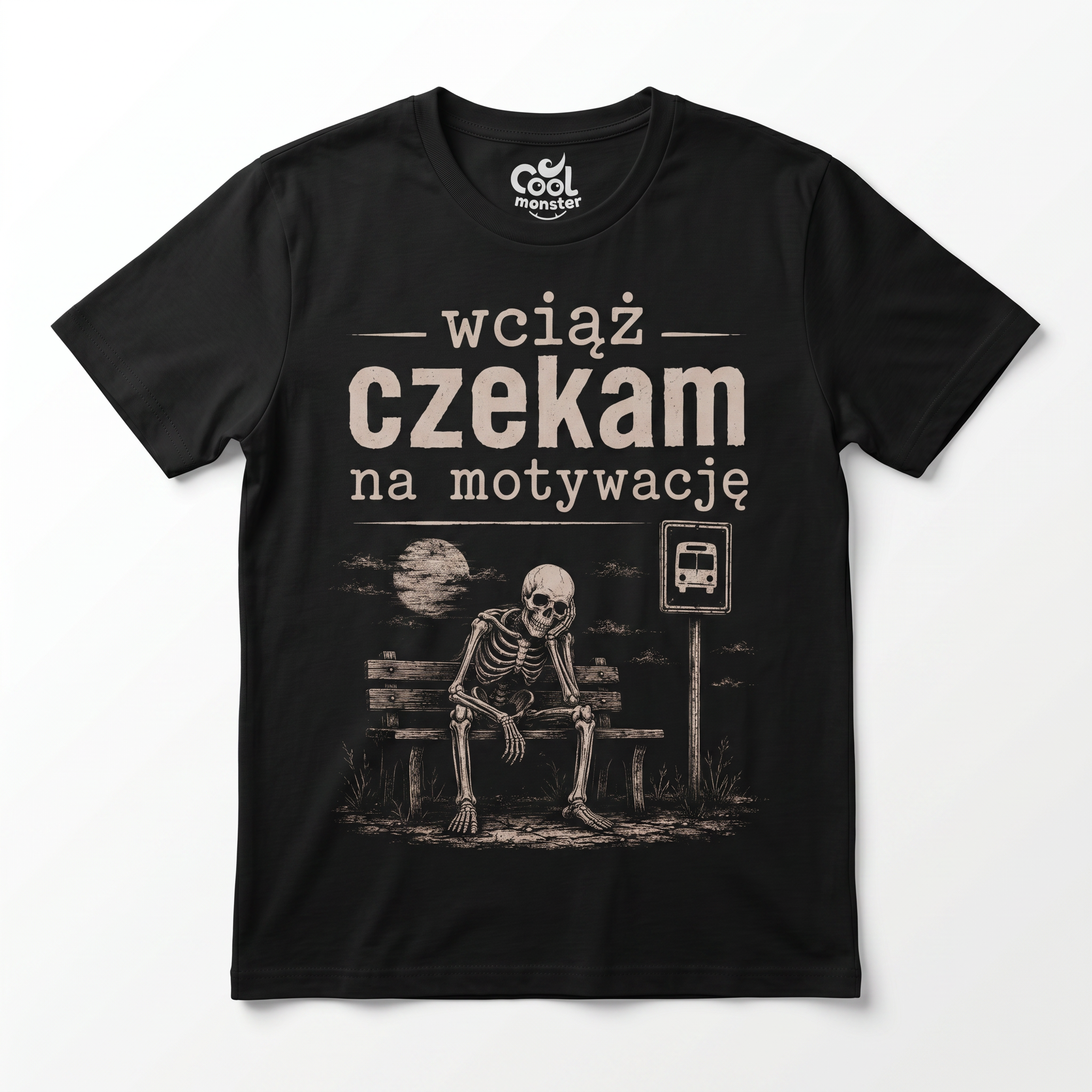 Koszulka Męska T-Shirt Prezent Dla Taty Chłopaka "Wciąż Czekam na Motywację" Drugie zdjęcie produktu