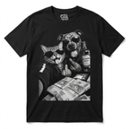 Koszulka Męska T-Shirt Prezent Kot i Pies Mafia Śmieszna koszulka MEM