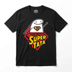 Koszulka Męska T-Shirt Prezent Dla Taty SUPER TATA Śmieszny Mem Czarna