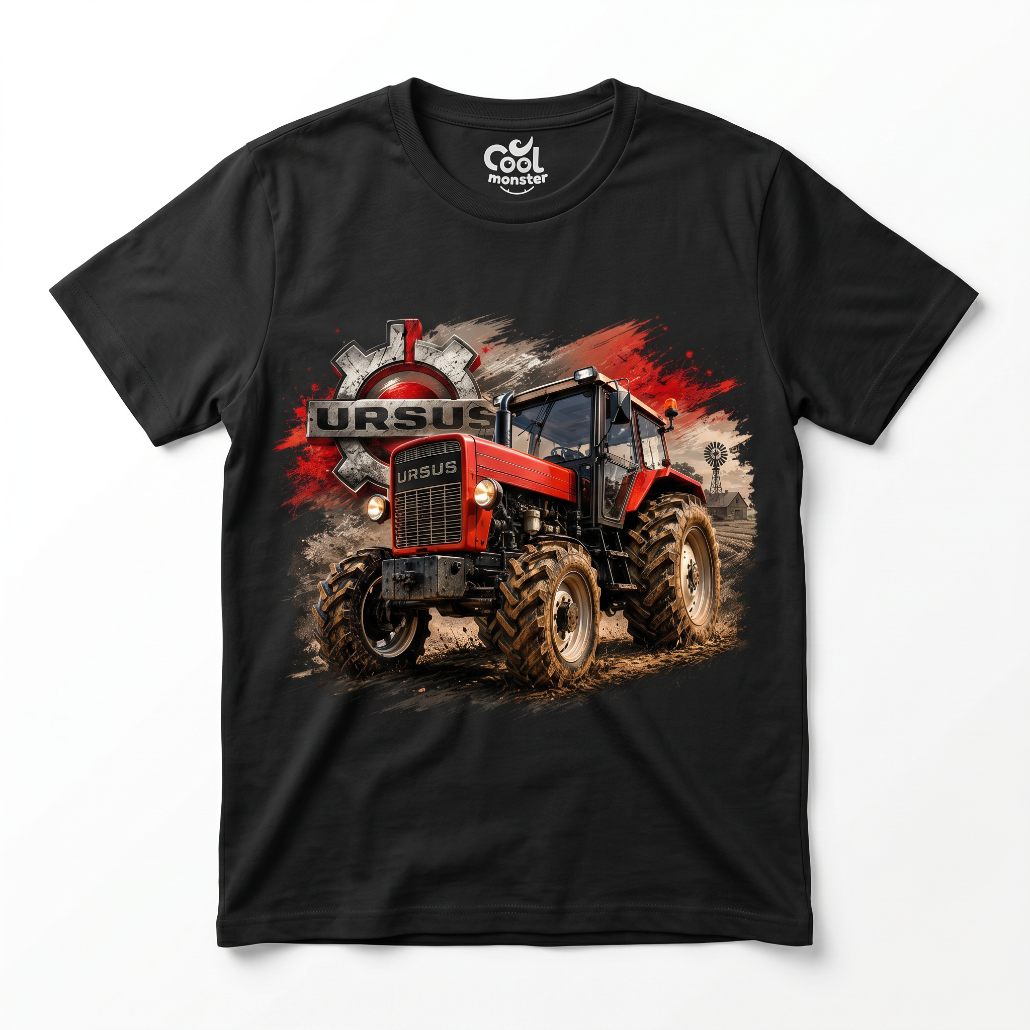 Koszulka Męska T-Shirt Prezent Dla Taty Chłopaka Rolnika URSUS Ciągnik