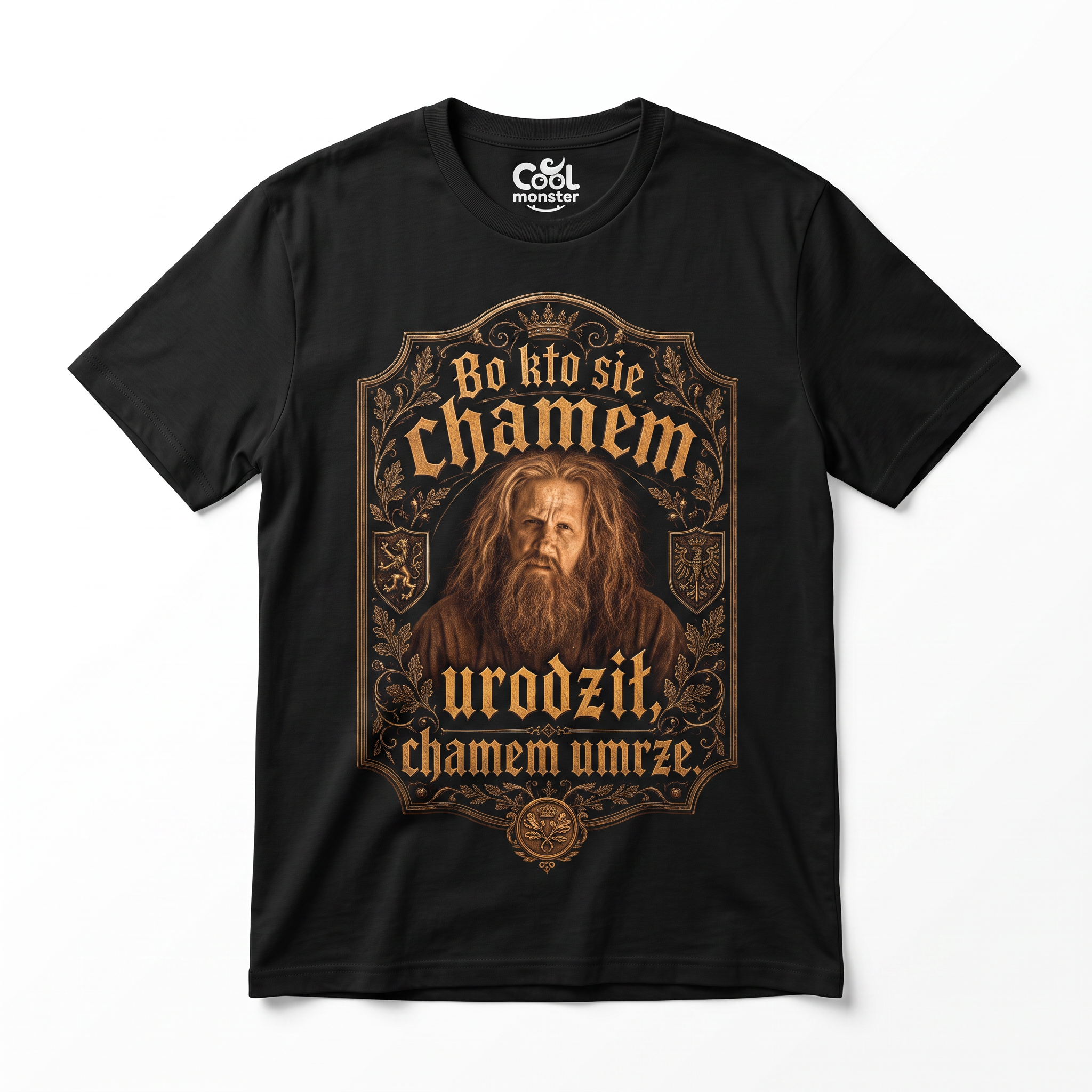 "Kto się Chamem urodził Chamem umrze" 1670 Serial Koszulka Męska T-Shirt Śmieszna Na Prezent - Czarna 26_64