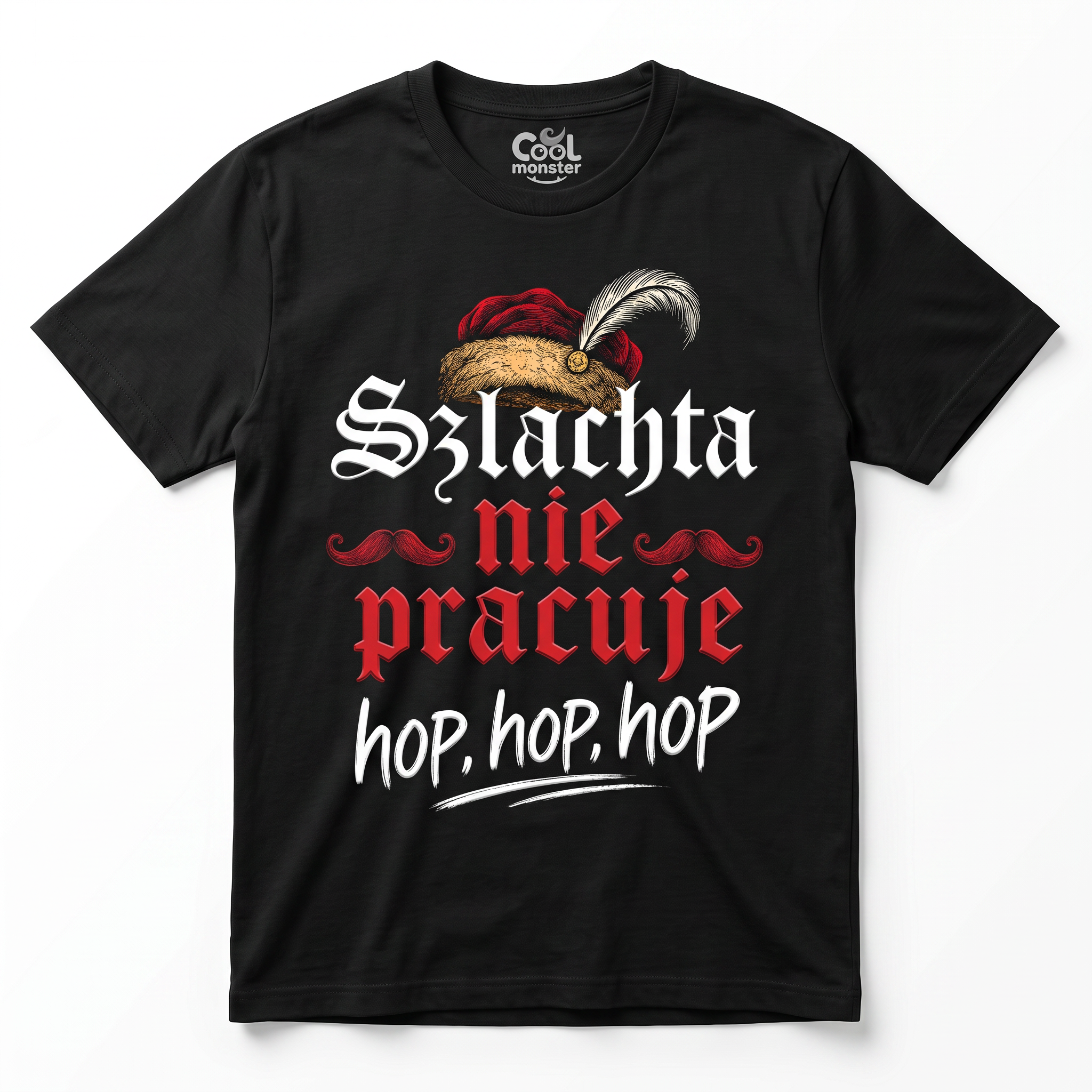 "Szlachta Nie Pracuje" 1670 Serial Koszulka Męska T-Shirt Śmieszna Na Prezent - Czarna 26_65