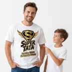 Koszulka Męska T-Shirt Prezent Dla Taty SUPER TATA Biała lub Czarna