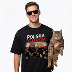 Koszulka Męska T-Shirt Prezent KOTY Napis POLSKA GUROM MEM Śmieszna Koszulka Patriotyczna 26_51