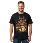 Koszulka Męska T-Shirt Prezent Dla Taty Chłopaka Rolnika Najlepszy Byczek we Wsi