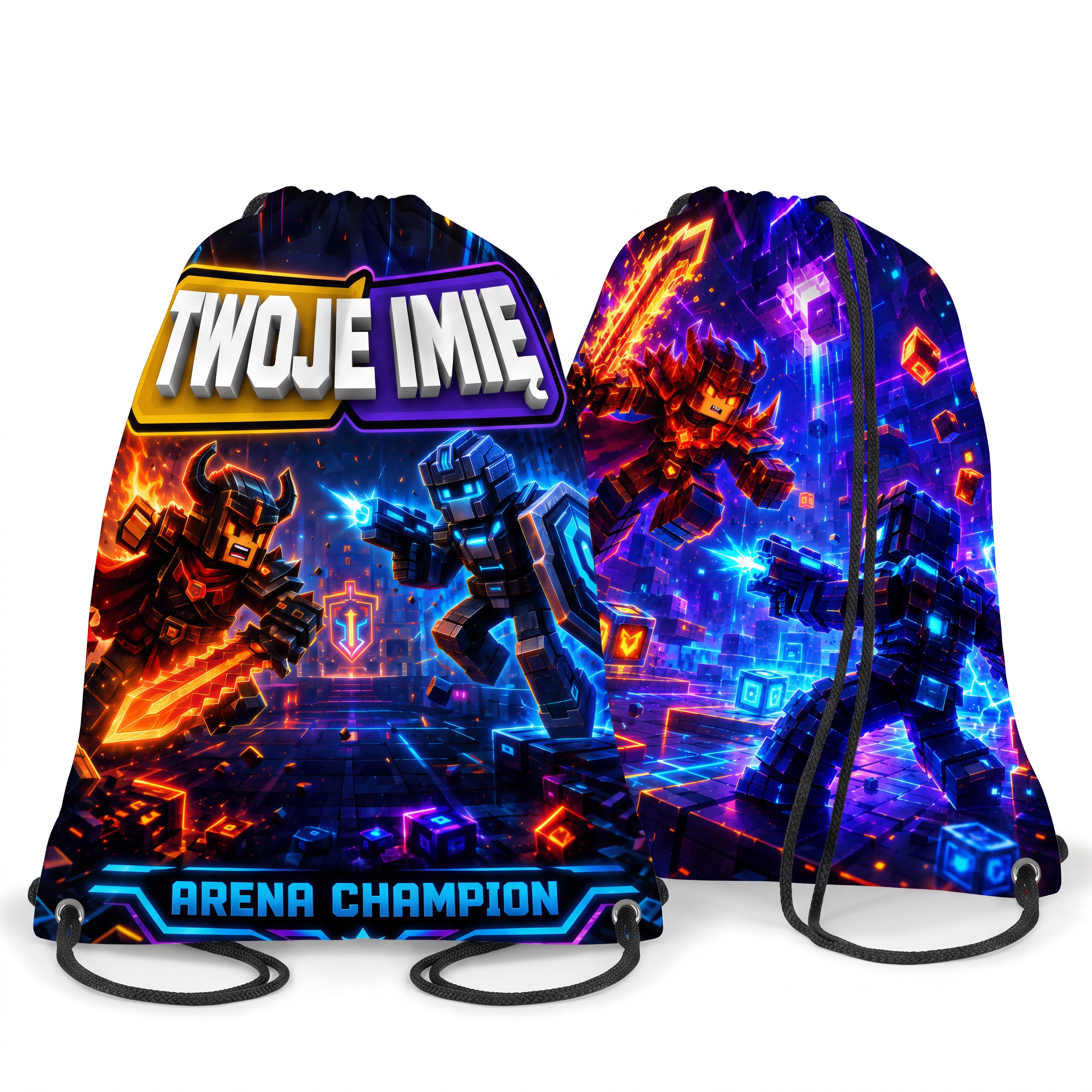 Personalizowany Worek Torba Szkolna do Szkoły na W-F z Imieniem Roblox Rivals