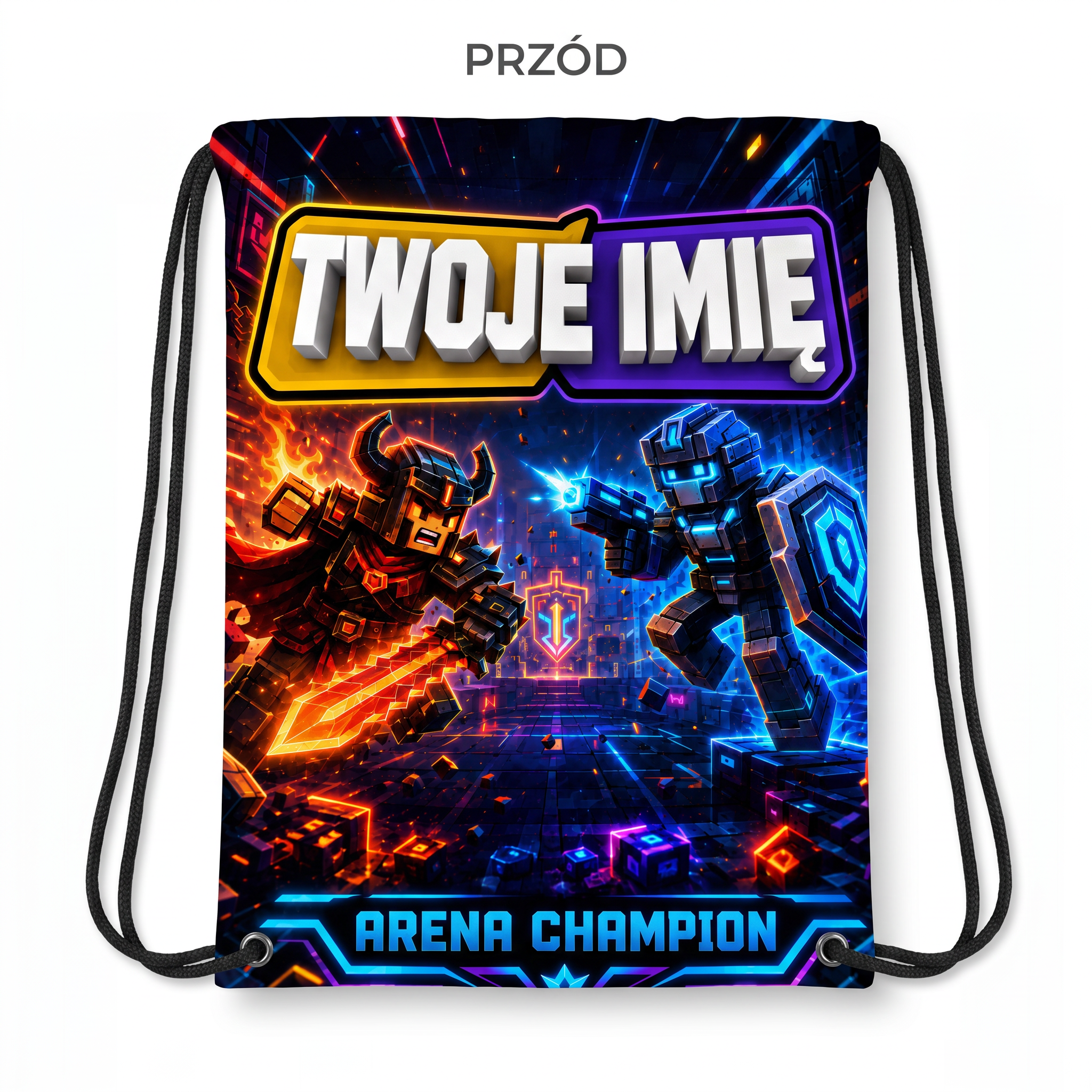 Personalizowany Worek Torba Szkolna do Szkoły na W-F z Imieniem Roblox Rivals