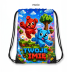 Personalizowany Worek Torba Szkolna do Szkoły na W-F z Imieniem Minecraft Pieski