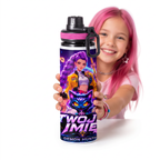 Personalizowany Bidon, Aluminiowa Butelka Dla Dzieci z Dowolnym Imieniem Dziecka - 850ml K-Popowe Łowczynie Demonów